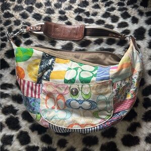 Coach Patchwork Shoulder Bag in Multicolor Canvas